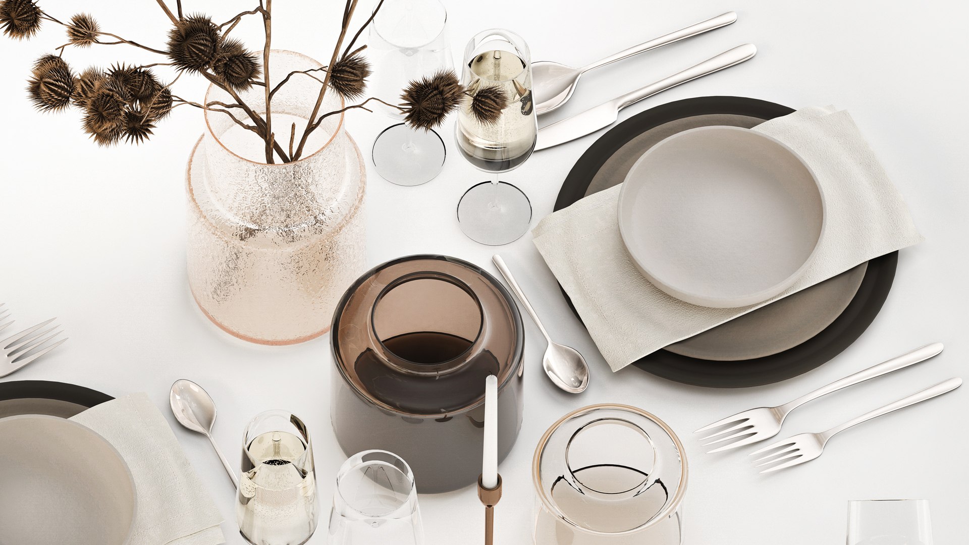 table setting for 2 persons with a bouquet of dried flowers model https://p.turbosquid.com/ts-thumb/UO/nirfKz/pq/1tablesetting1006202205/jpg/1654950979/1920x1080/fit_q87/144dde3d315a0af1d70445a924c1b219a3d05e0b/1tablesetting1006202205.jpg