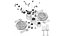 table setting for 2 persons with a bouquet of dried flowers