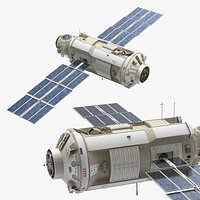 ISS Zarya Module FGB with Solar Panels