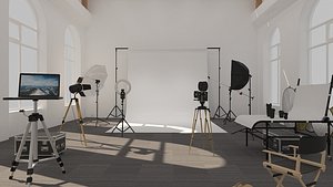 3D Photography Studio Interior