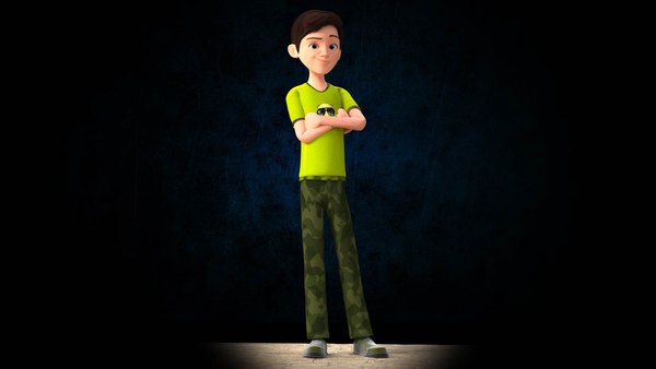 toon boy 3D model