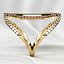Cross Loops Undercut Diamonds Fashion Gold Ring