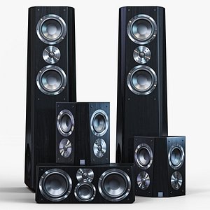 3D SVS Ultra Tower Surround System Black Oak