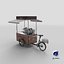 Detailed Coffee Truck And Cart
