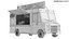 Detailed Coffee Truck And Cart