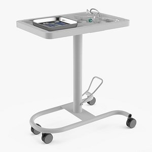 Gynecological Instrument Trolley with Cytology Set 3D model