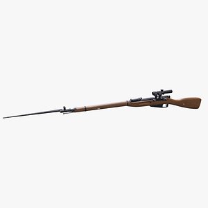 Mosin Nagant M91 Low-poly PBR