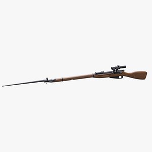 Mosin Nagant M91 Low-poly PBR