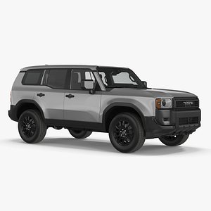 3D Toyota Land Cruiser 2024 Silver Color model