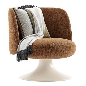 GallottiRadice Choupette fabric easy chair 3D