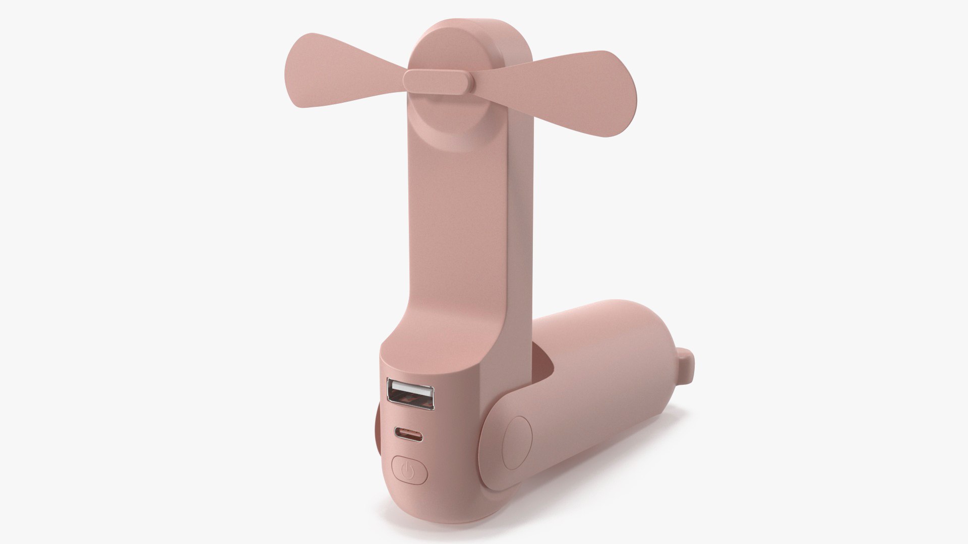 Portable Jisulife Mini Fan Pink 3D model preview