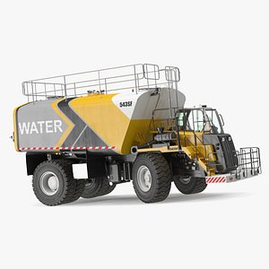 Construction Water Truck Rigged for Cinema 4D 3D model