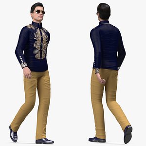 3D model Asian Man Fashionable Style Rigged for Modo