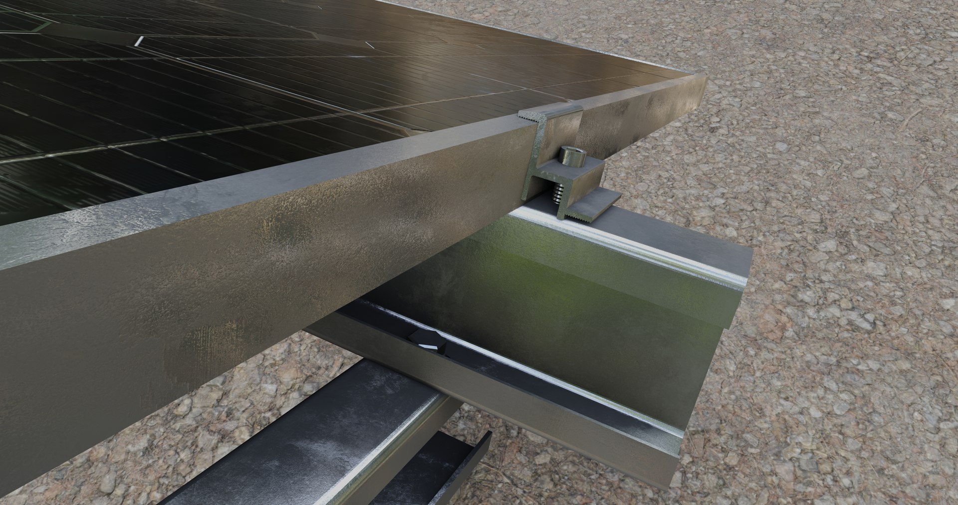 Solar Panel Steel Construction Type 1 Model - TurboSquid 2060670