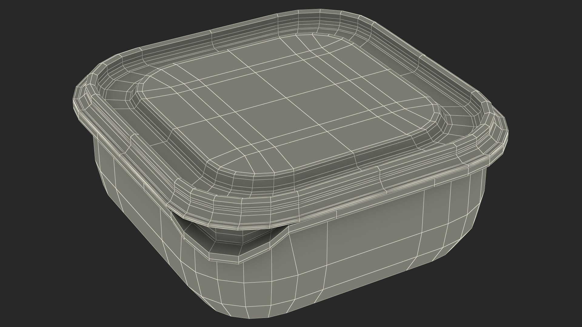 3D model Square Plastic Food Container with Lid - TurboSquid 1765823