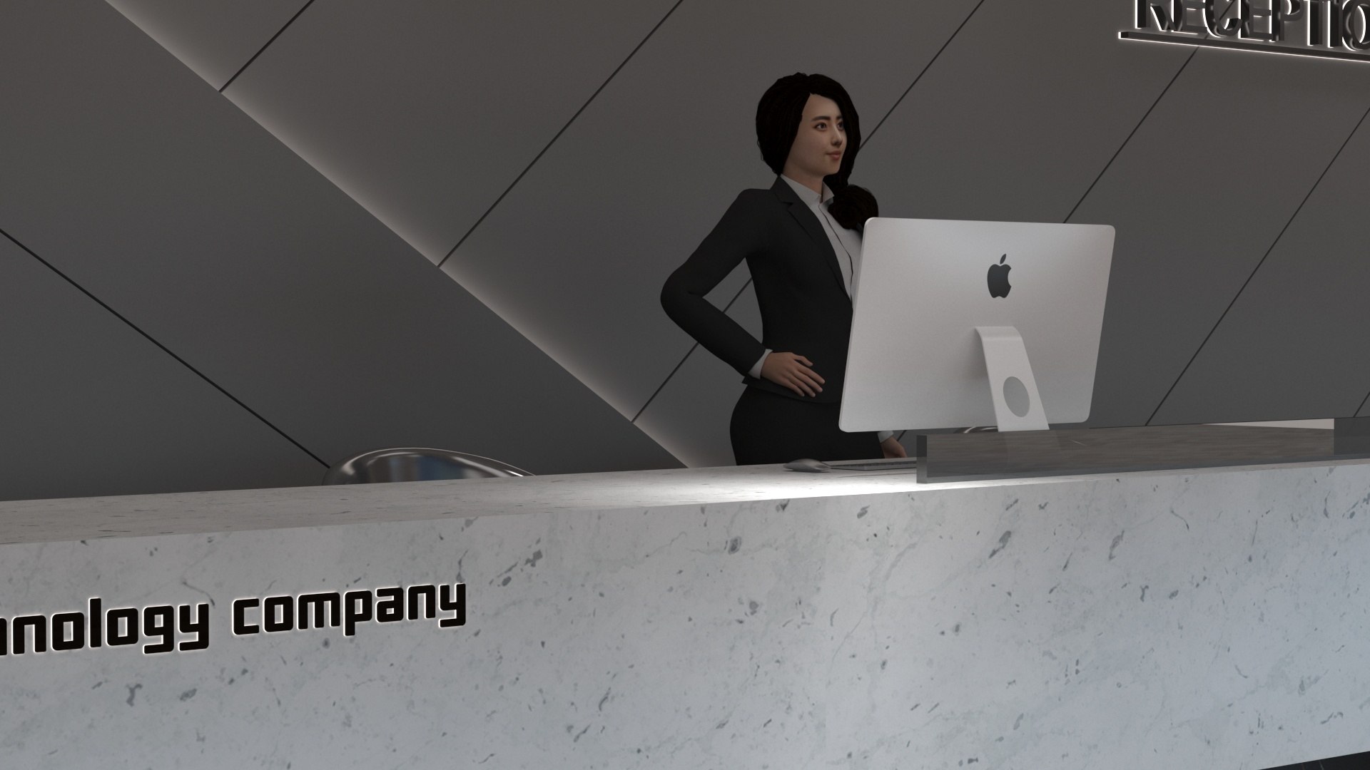 Front Desk 3D Model - TurboSquid 2208044