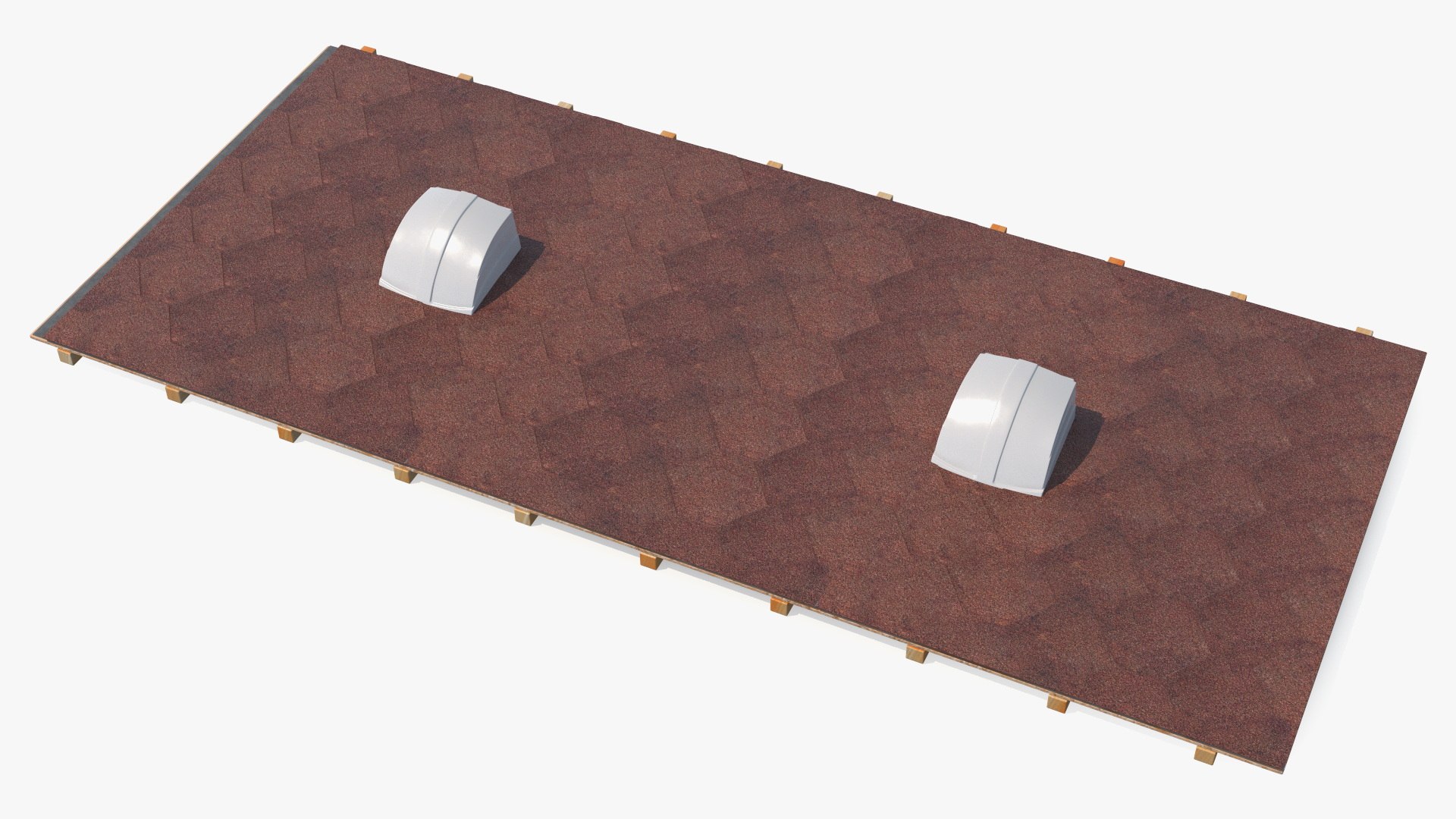 Mounted Roof Vent Cover with Louvered Grille 3D model preview
