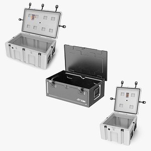 3D Military Boxes Collection model