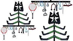Fitness Equipment Wall Hanger 3D model