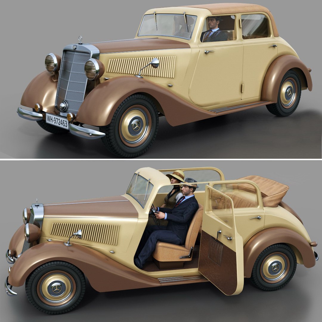 Mercedes-Benz 170V Cabrio Saloon 1936 3D model - TurboSquid 1742344