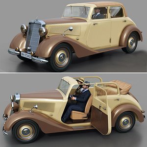 Mercedes-Benz 170V Cabrio Saloon 1936 3D model