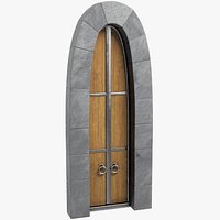 Stylized Old Castle Door V1