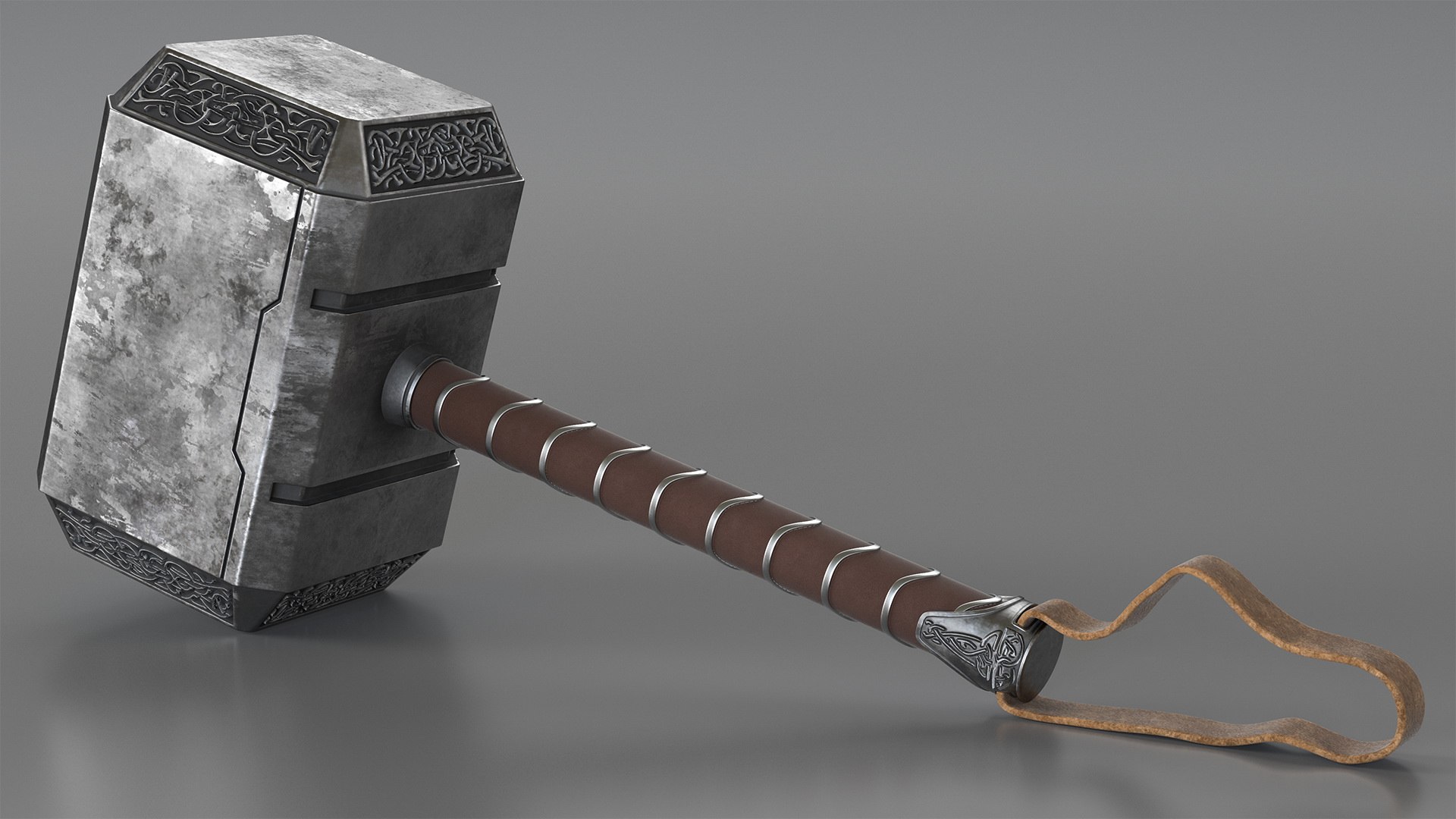 Mjolnir Hammer of Thor 3D model preview