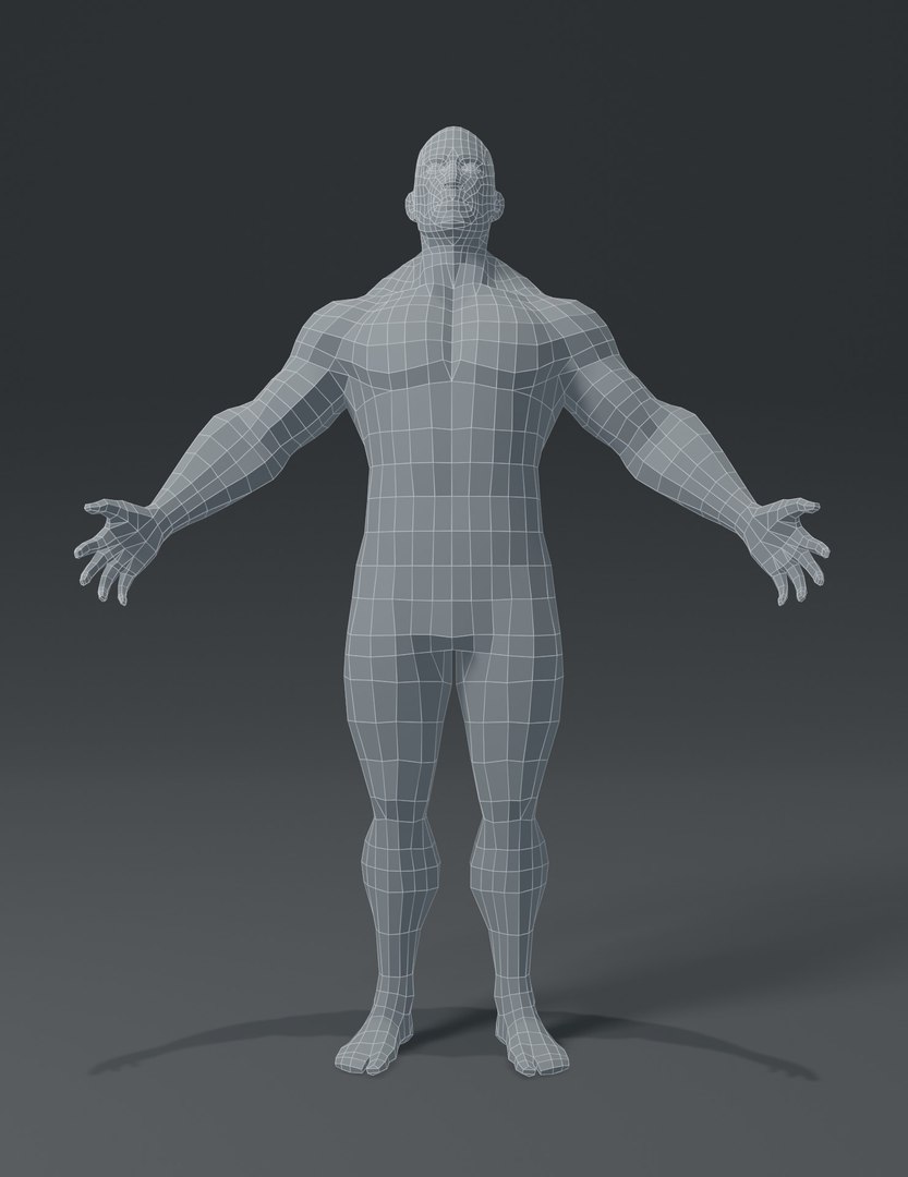 Superhero muscular human male 3D model - TurboSquid 1533436