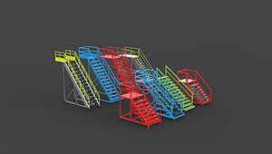 3D model Warehouse Safety Steps all 3D model