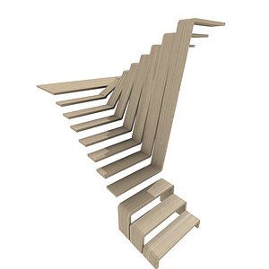 free modern staircase 3d model