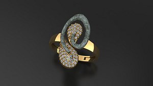 3D ring gold model