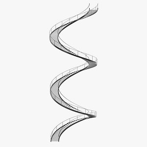 3D model Spiral Staircase 04