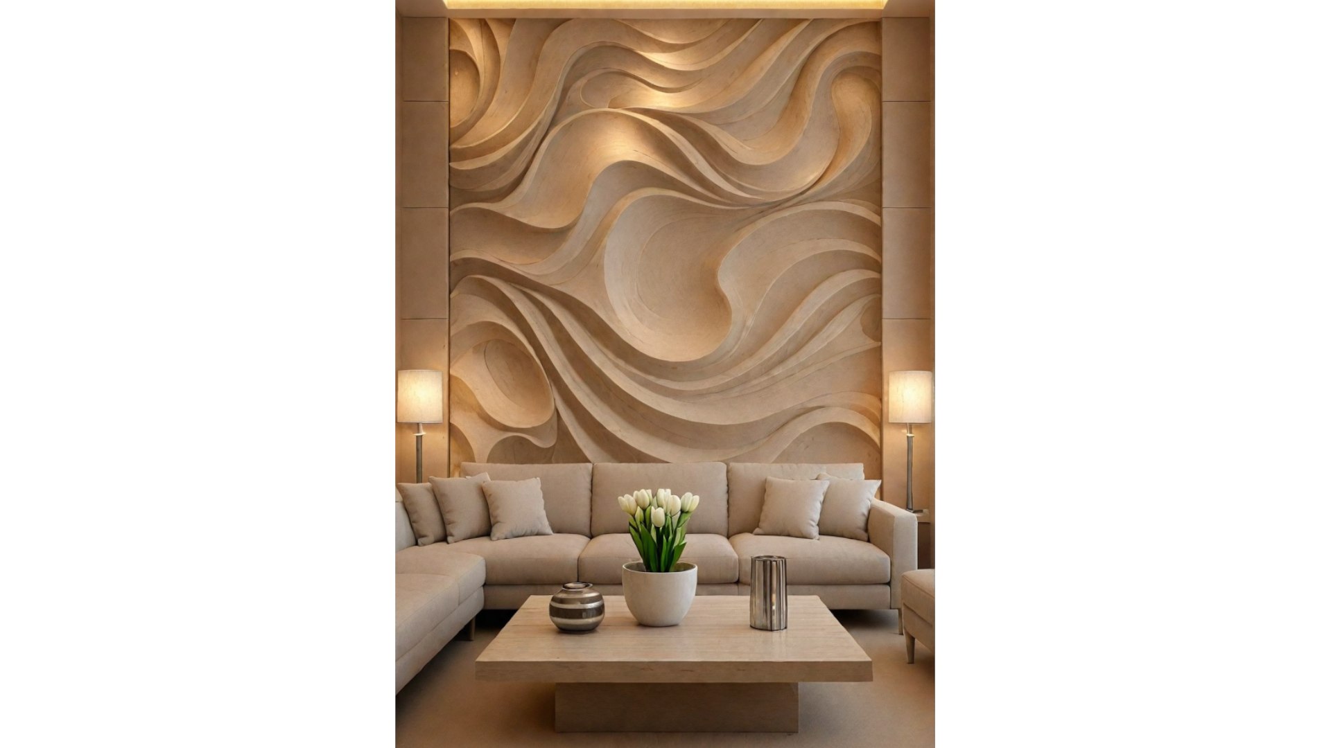 3D Model Modern Panel Wall Decor Set Relief Stl Mural CNC 191 ...