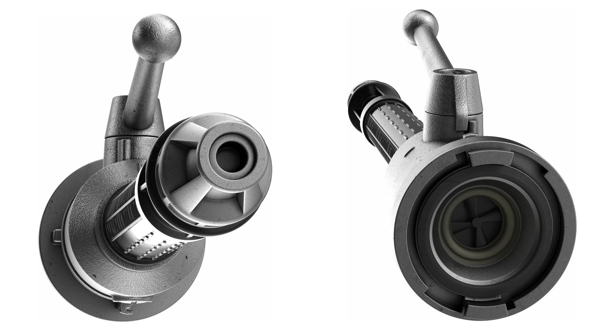 3D model Lever Operated Handheld Branch Pipe Nozzle - TurboSquid 2065249