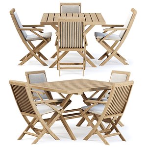 Alesso outdoor furniture set v03 3D model