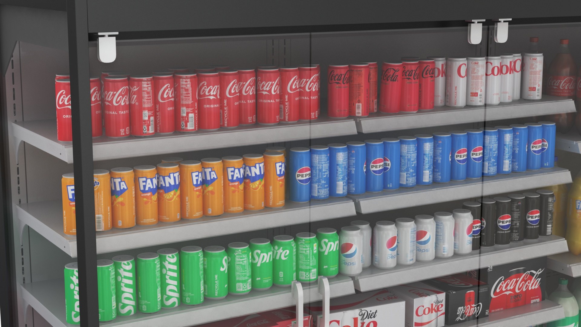 3D Freezer Drinks Display Cabinet Model - TurboSquid 2505648