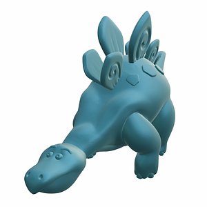 Cute Dinosaur Figure High Poly model