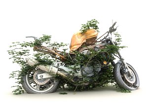 apocalyptic bike wreck 3D model