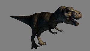 Rexy Jurassic Park Model Rigged FBX 3D model