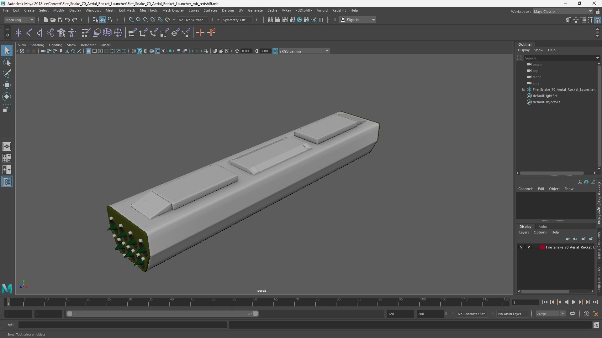 Fire Snake 70 Aerial Rocket Launcher 3D - TurboSquid 2481937