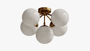 ceiling lamp modo 5 brass solor milk 3D model