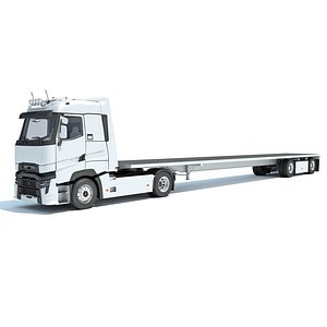 Truck with Flatbed Trailer