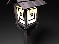 old japanese street lamp