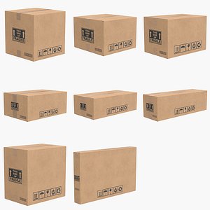 Cardboard Box Closed V1 Collection