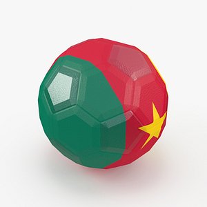 Soccerball LowPoly Cameroon