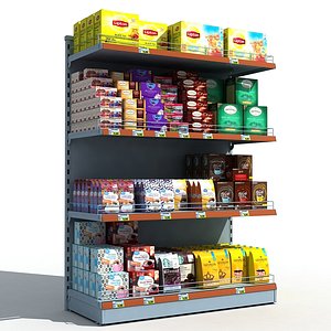 Supermarket Shelves Tea and Coffee