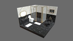 Low Poly Bathroom Pack 02 3D