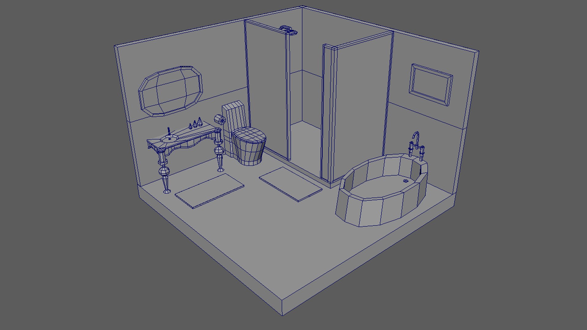 Low Poly Bathroom Pack 02 3D - TurboSquid 2085205