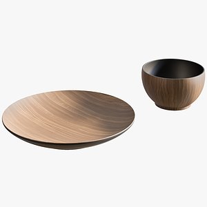 3D model realistic pacific dinnerware
