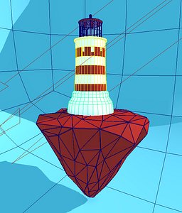 3D lighthouse building tower